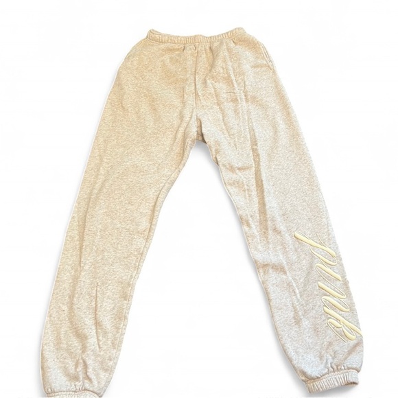 PINK Victoria's Secret cream Sweatpants Casual Joggers size small - Picture 1 of 7